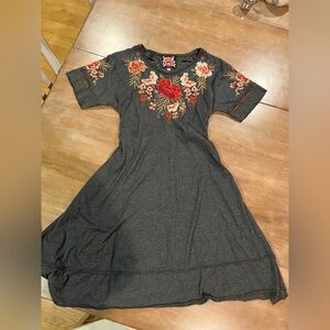 Johnny Was embroidered knit dress